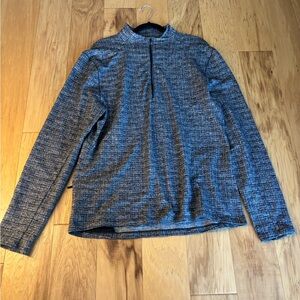 Lululemon Athletica Gray Zip Up Sweater with Mock Neck